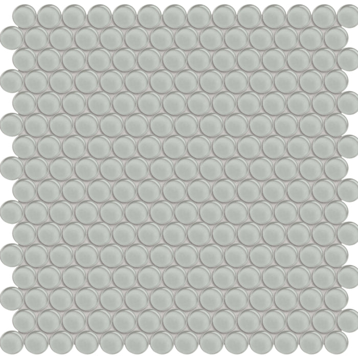 Element in Mist Penny Round Mosaic Glass Tile