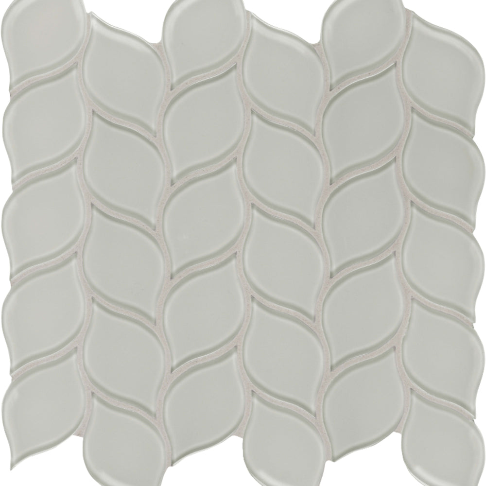 Element in Mist Petal Mosaic Glass Tile