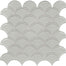 Element in Mist Scallop Mosaic Glass Tile