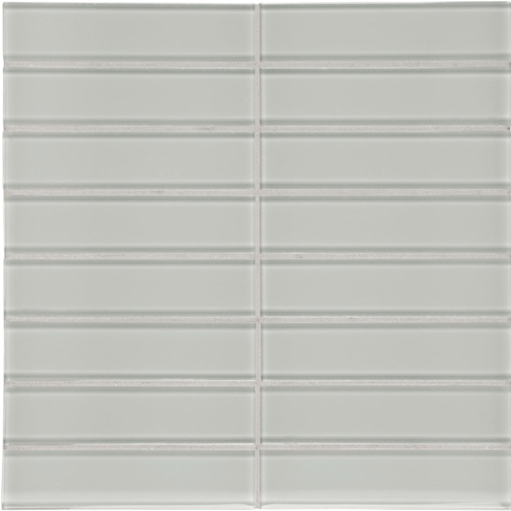 Element in Mist Stacked Mosaic 1.5x6 Glass Tile