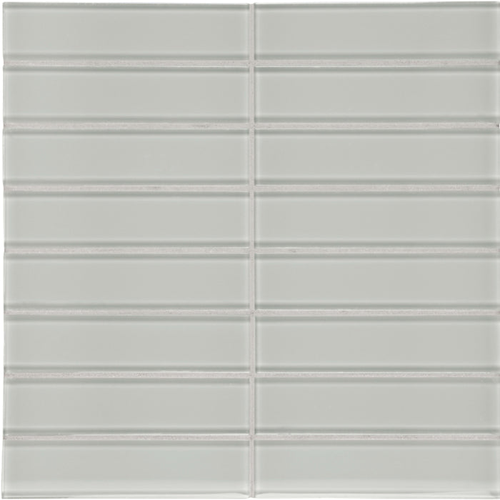 Element in Mist Stacked Mosaic 1.5x6 Glass Tile