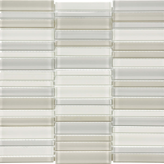 Element in Natural Blend Stacked Glass Tile