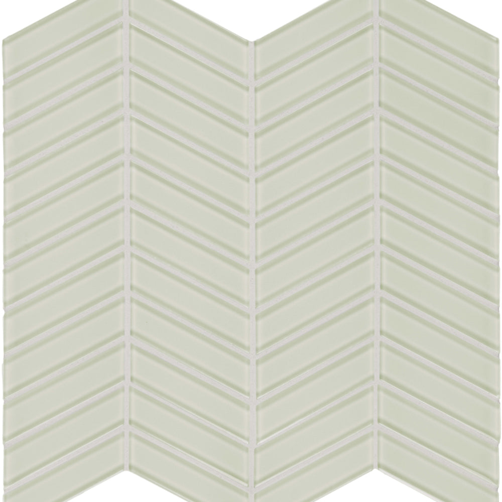 Element in Sand Chevron Mosaic Glass Tile