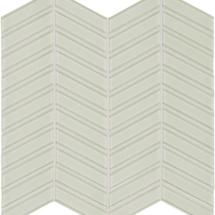 Element in Sand Chevron Mosaic Glass Tile
