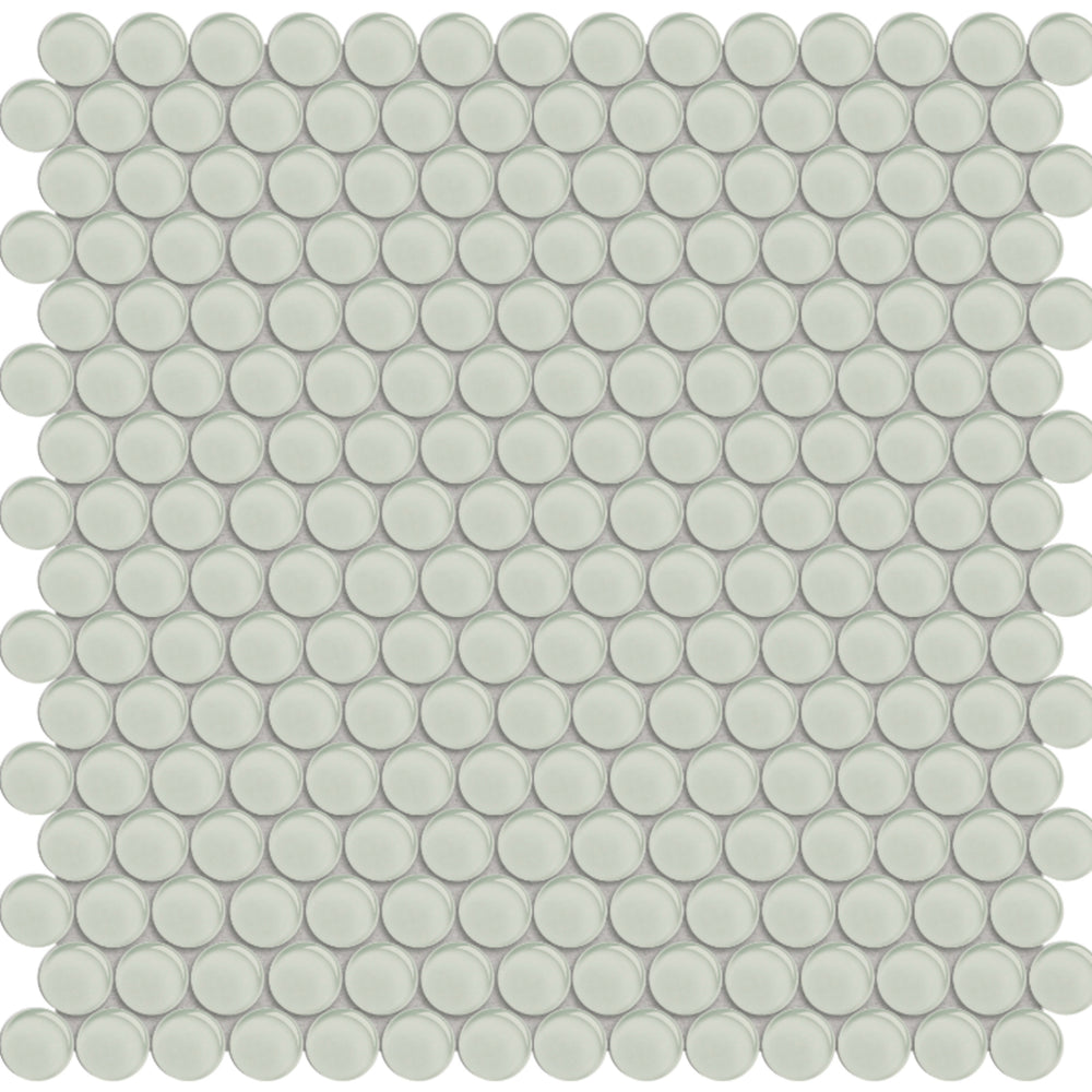 Element in Sand Penny Round Mosaic Glass Tile
