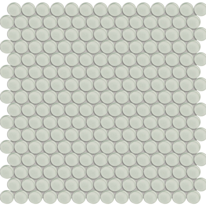 Element in Sand Penny Round Mosaic Glass Tile