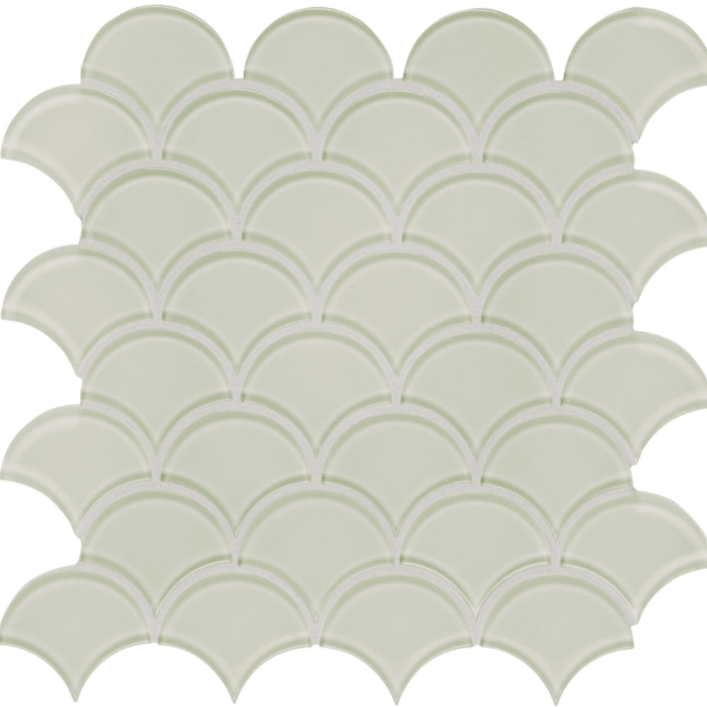 Element in Sand Scallop Mosaic Glass Tile