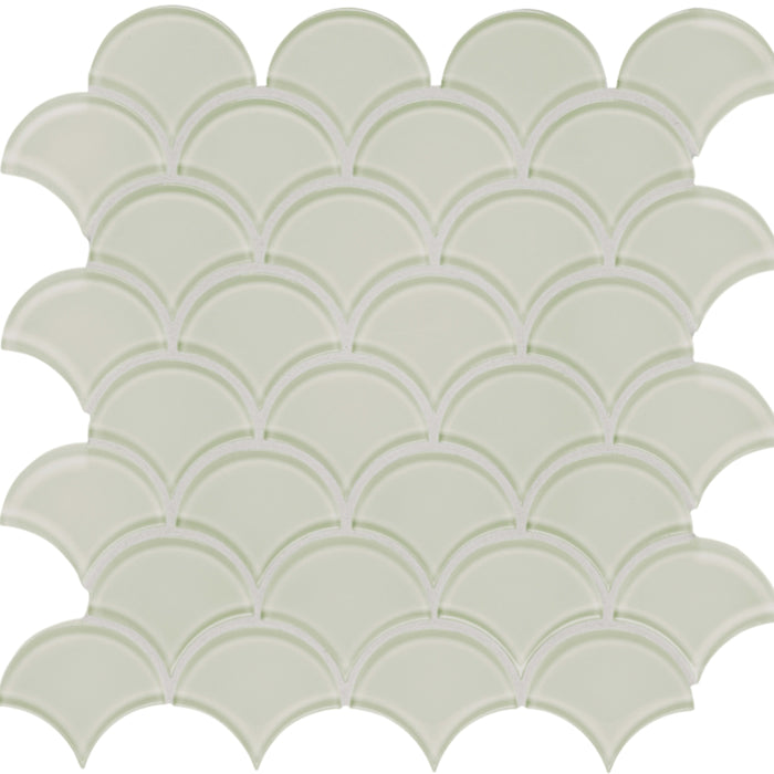 Element in Sand Scallop Mosaic Glass Tile