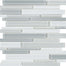 Element in Shades Of Grey Blend Random Strip Glass Tile