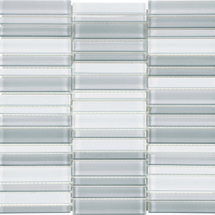 Element in Shades Of Grey Blend Stacked Glass Tile