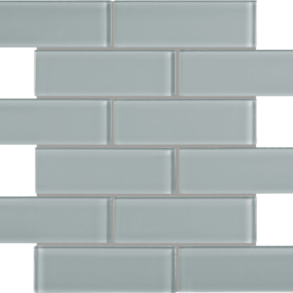 Element in Shadow Brick Mosaic 2x6 Glass Tile