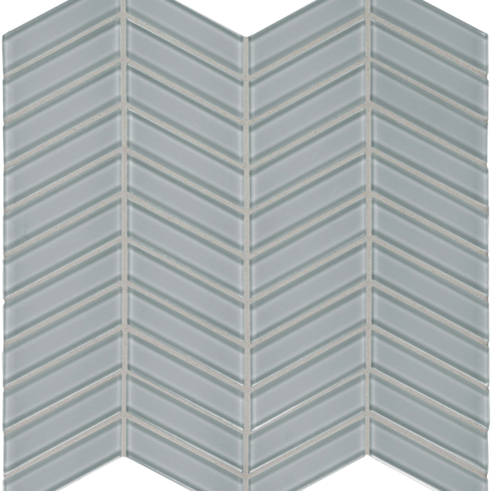 Element in Shadow Chevron Mosaic Glass Tile