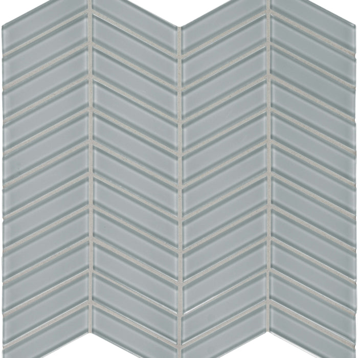Element in Shadow Chevron Mosaic Glass Tile