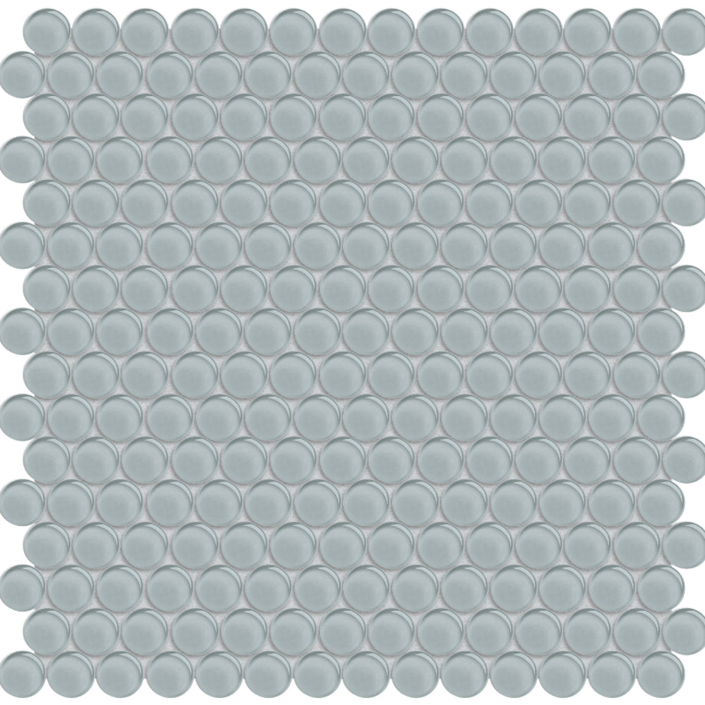 Element in Shadow Penny Round Mosaic Glass Tile