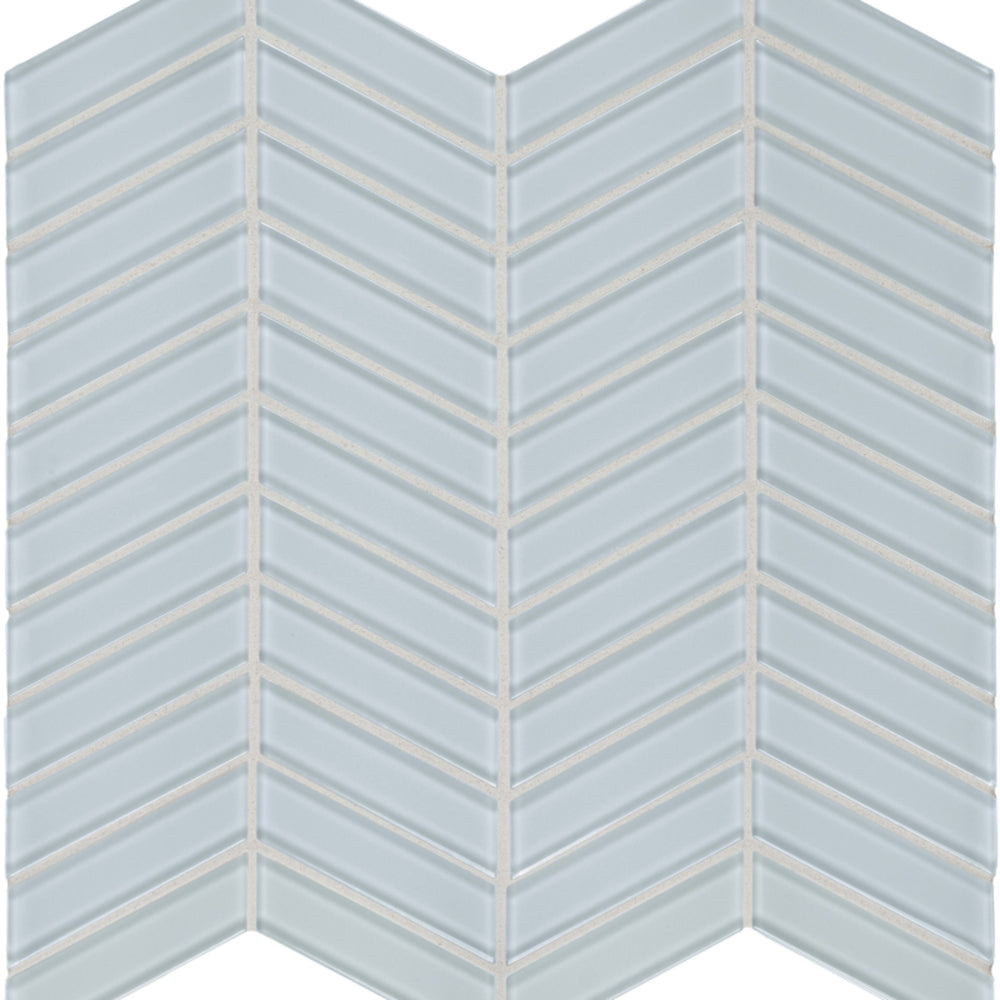 Element in Skylight Chevron Mosaic Glass Tile