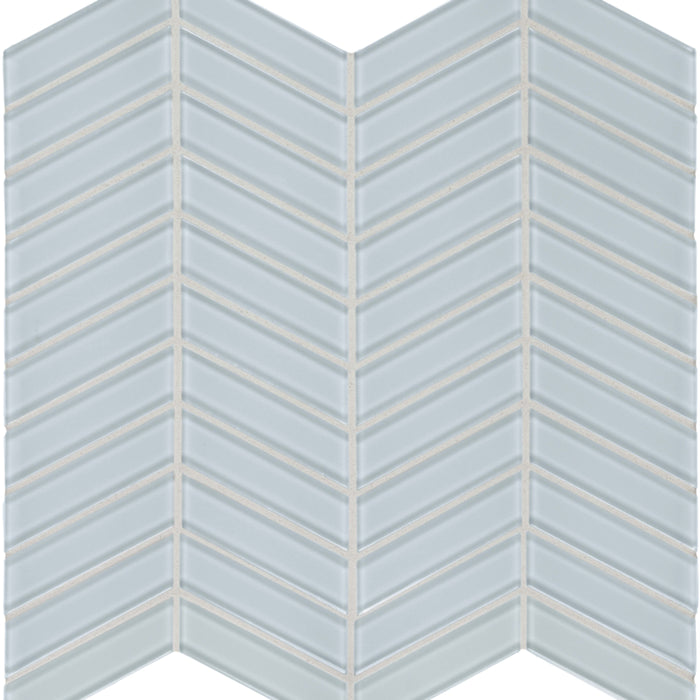 Element in Skylight Chevron Mosaic Glass Tile