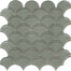 Element in Smoke Scallop Mosaic Glass Tile
