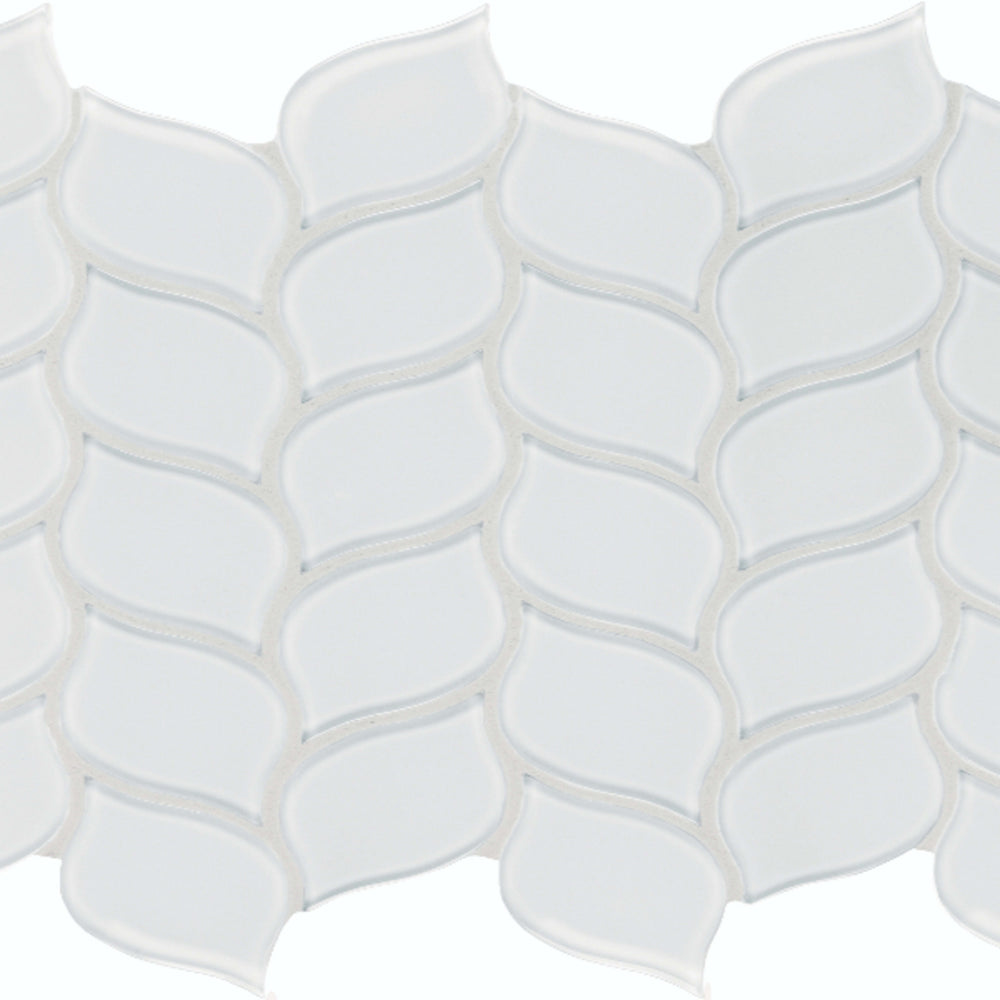 Element - Glass Petal in Ice - Glass Petal Tile