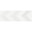 Vertigo in White Chevron 10"x30" Tile