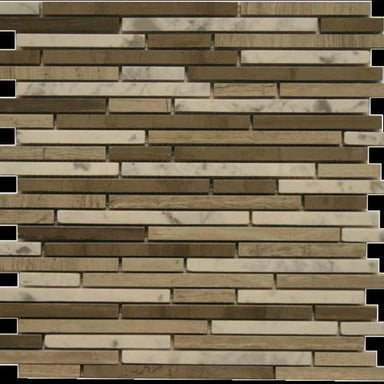 Daintree Exotic Mosaics - Interlock in Bianco Carrara /Graystone / Dark Graystone Natural Stone