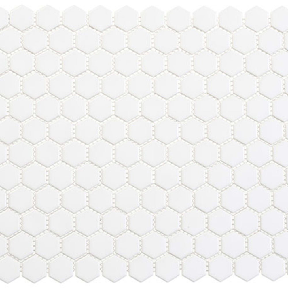 Freedom Avenue Collection - 3/4" Hex in United Dove Glass Tile