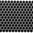 Freedom Avenue Collection - 3/4" Hex in Pitch Raven Glass Tile