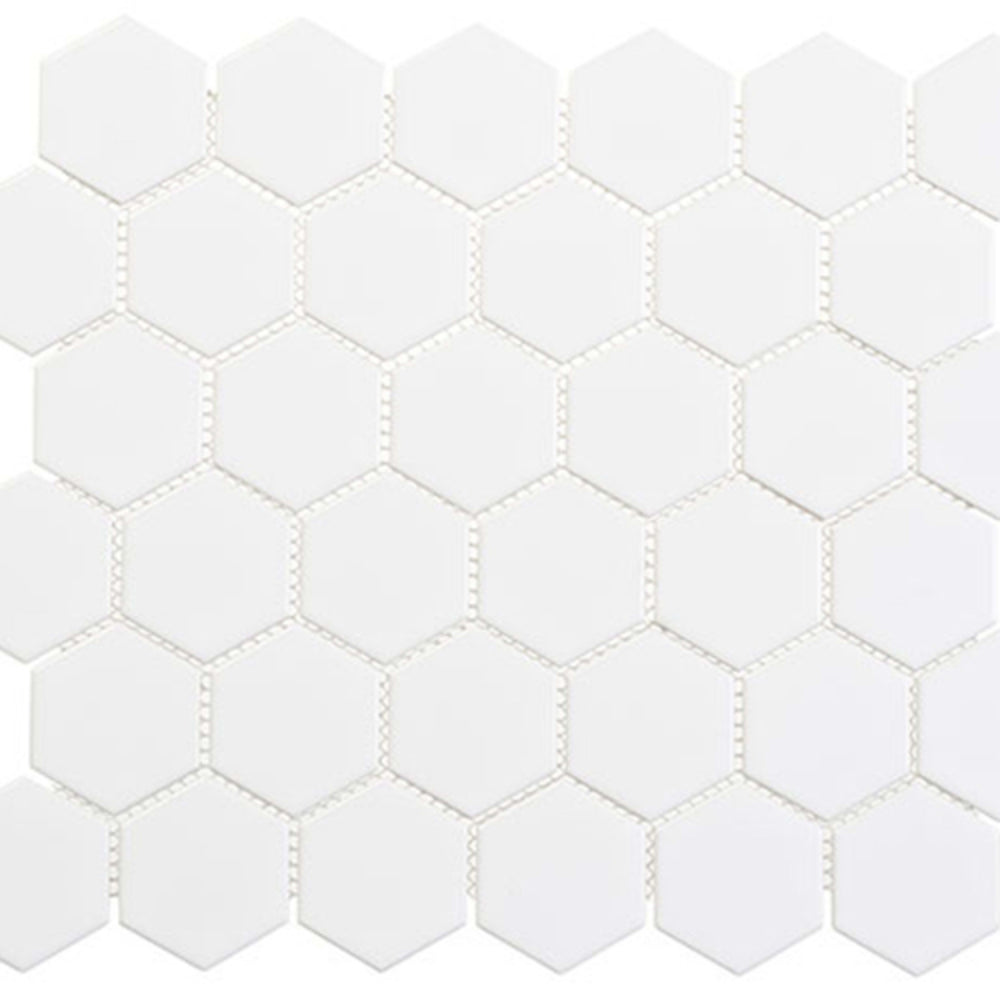 Freedom Avenue Collection - 2" Hex in United Dove Glass Tile