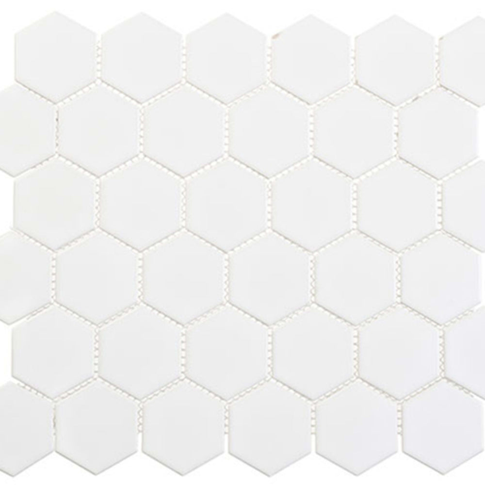 Freedom Avenue Collection - 2" Hex in Liberty Pure Glass Tile
