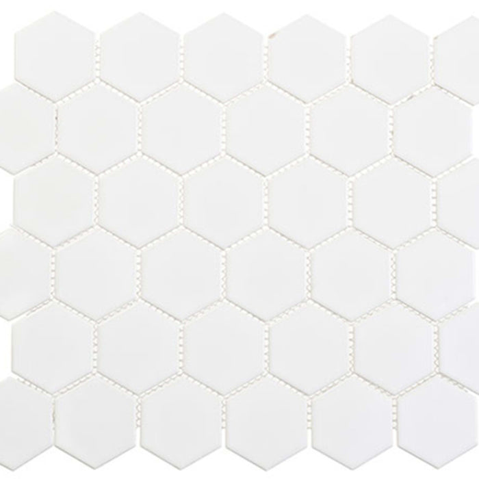 Freedom Avenue Collection - 2" Hex in Liberty Pure Glass Tile