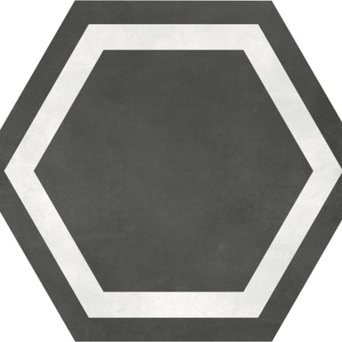 Form in Graphite Hex Frame Tile