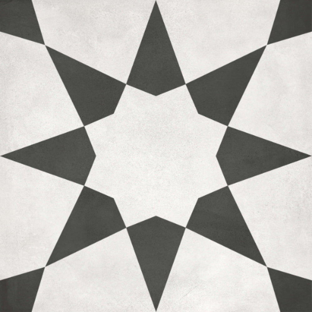 Form in Monochrome Stellar Deco Tile