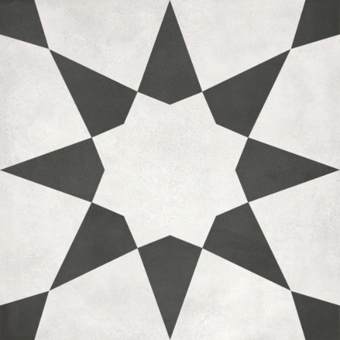 Form in Monochrome Stellar Deco Tile