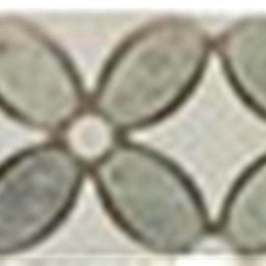 Flower in Ming Green-Thassos White-Thassos White Listello