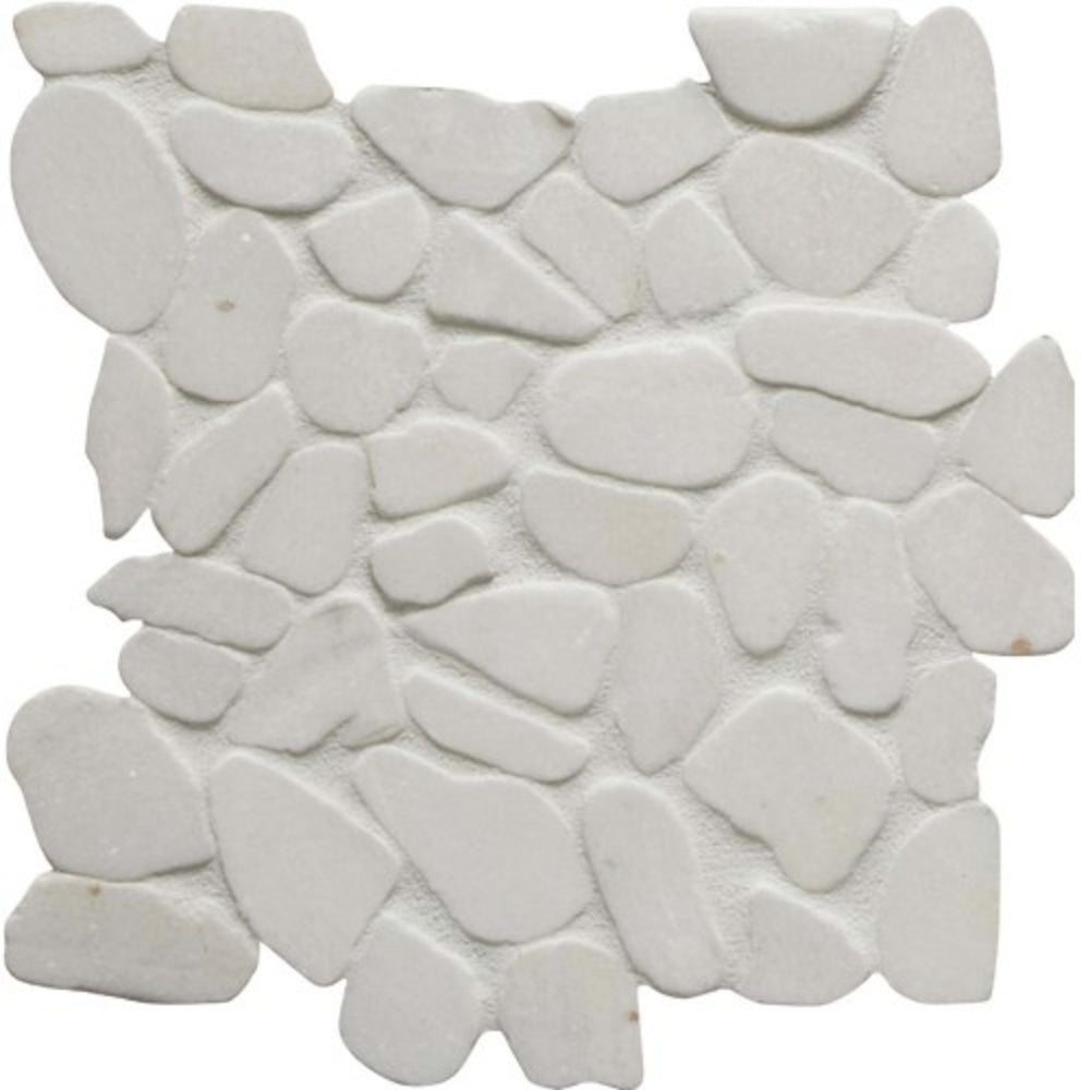 Pebbles in Cotton Flat 12x12 Natural Stone