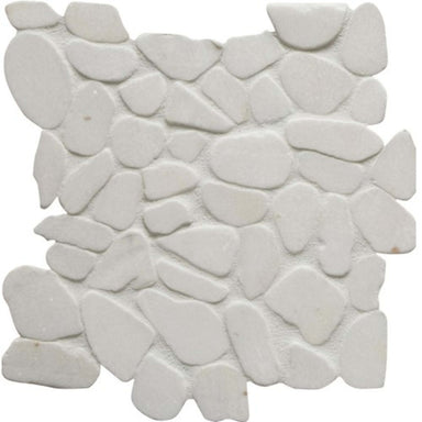 Pebbles in Cotton Flat 12x12 Natural Stone