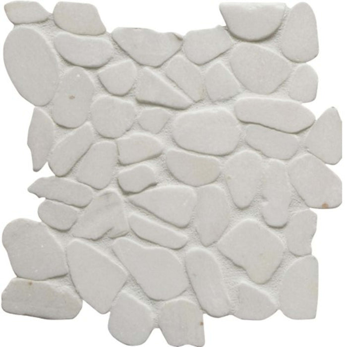 Pebbles in Cotton Flat 12x12 Natural Stone