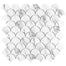 Fabrique & Nature in Carrara Fan Glass Tile