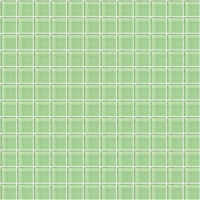 Glass Blox in Lime Shimmer 1"x1" Glass Tile