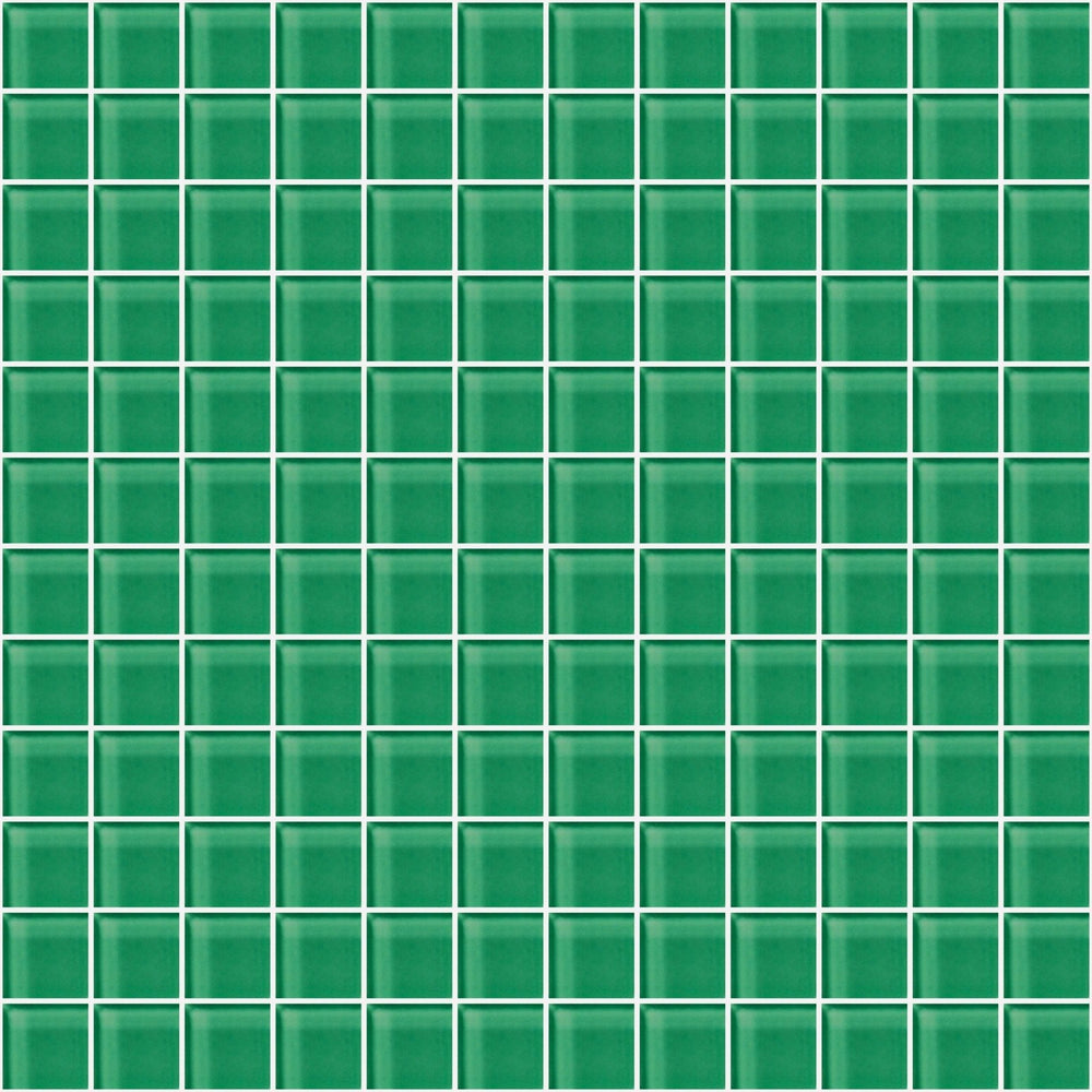 Glass Blox in Green Glow 1"x1" Glass Tile