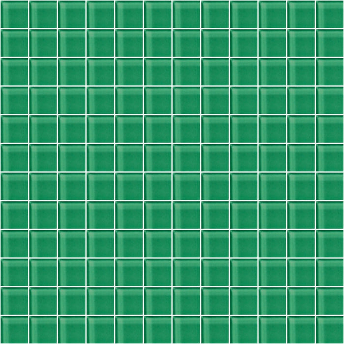 Glass Blox in Green Glow 1"x1" Glass Tile