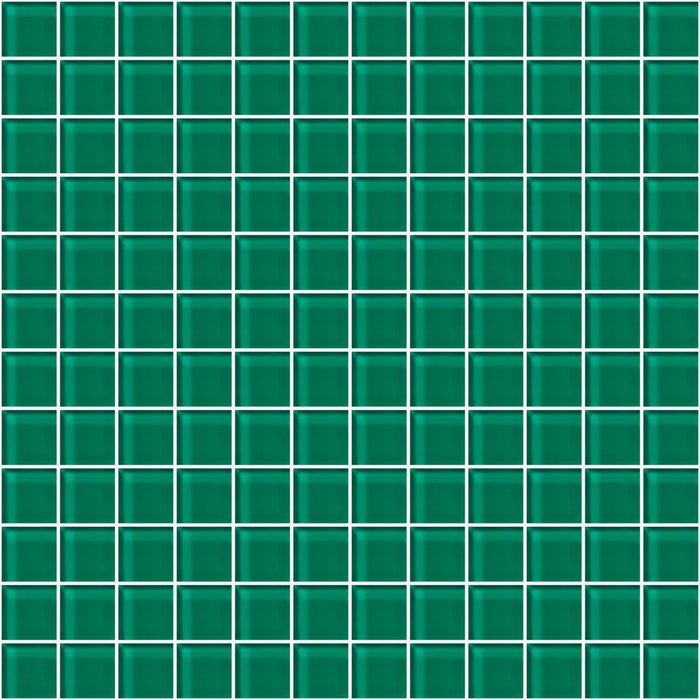 Glass Blox in Glisten Green 1"x1" Glass Tile
