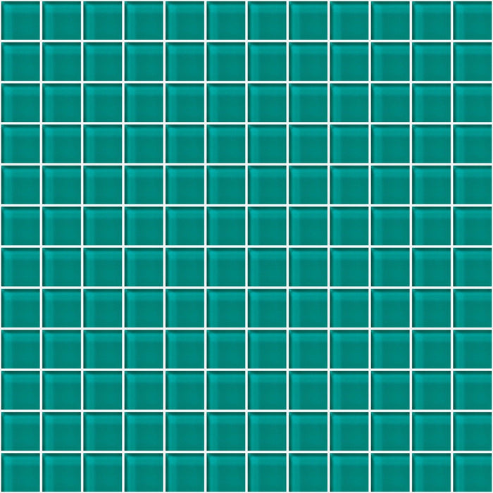 Glass Blox in Jade Lustre 1"x1" Glass Tile