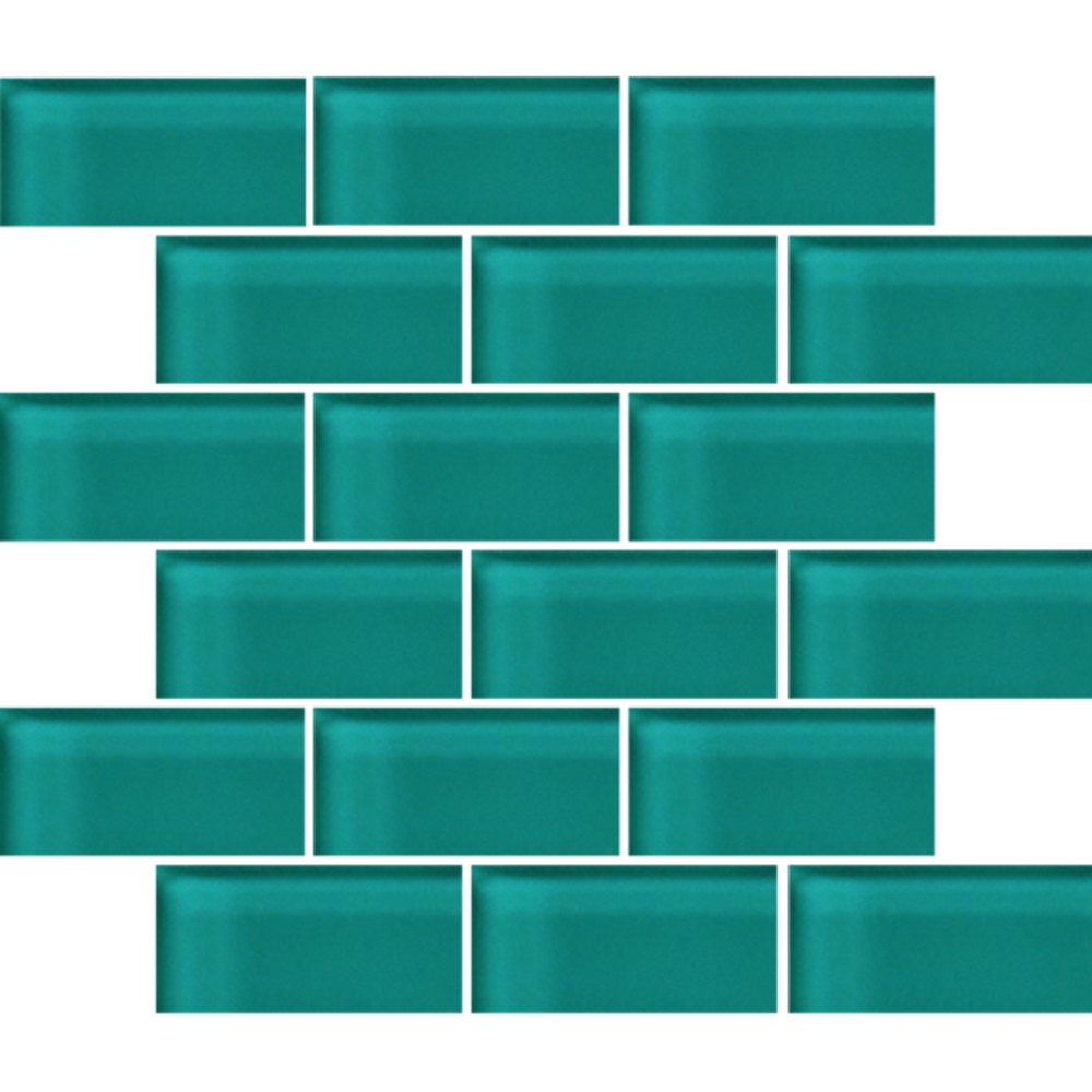 Glass Blox in Jade Lustre 2"x4" Glass Tile