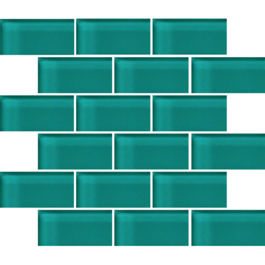 Glass Blox in Jade Lustre 2"x4"