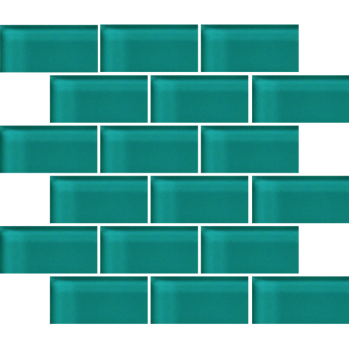 Glass Blox in Jade Lustre 2"x4" Glass Tile