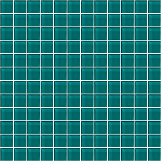 Glass Blox in Vivid Teal 1"x1"
