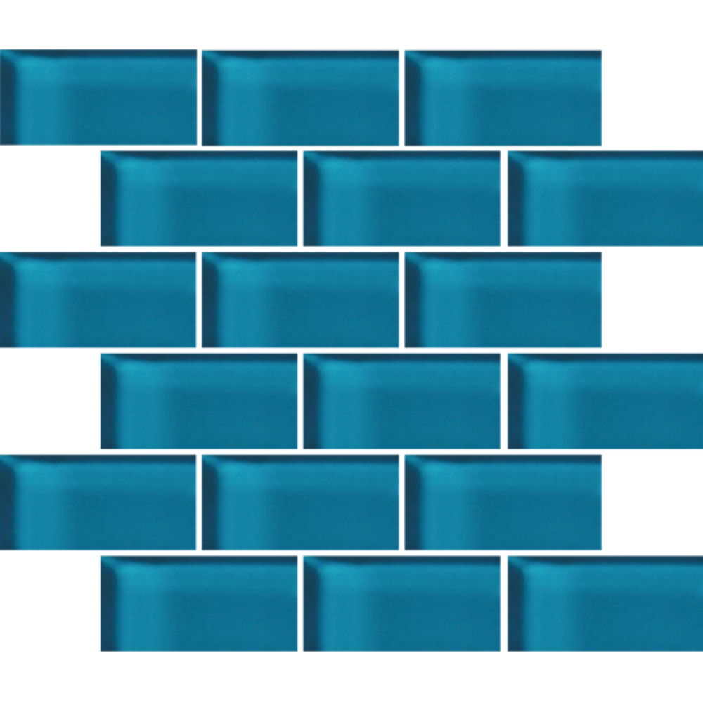 Glass Blox in Mermaid 2"x4" Glass Tile