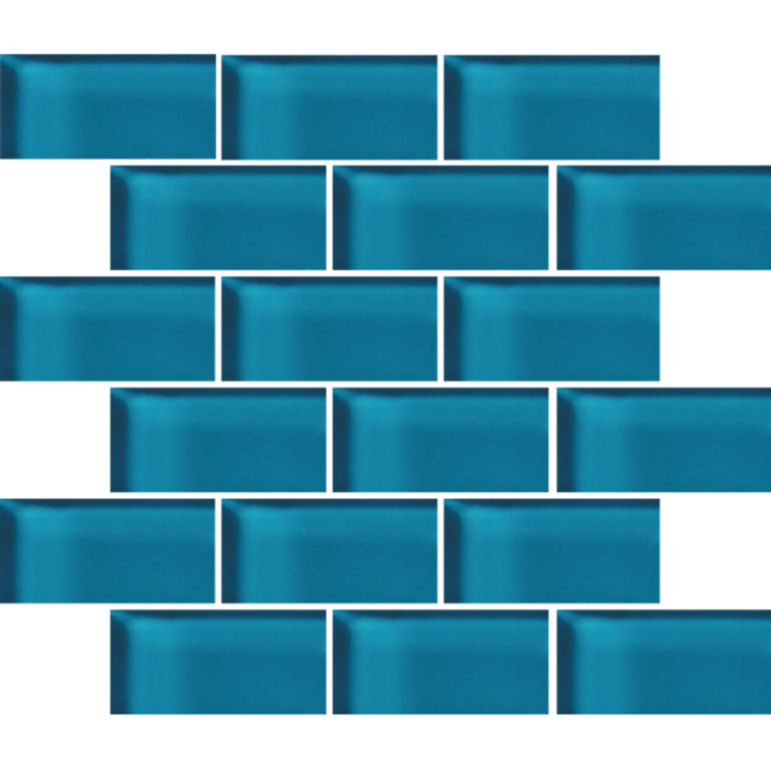 Glass Blox in Mermaid 2"x4" Glass Tile
