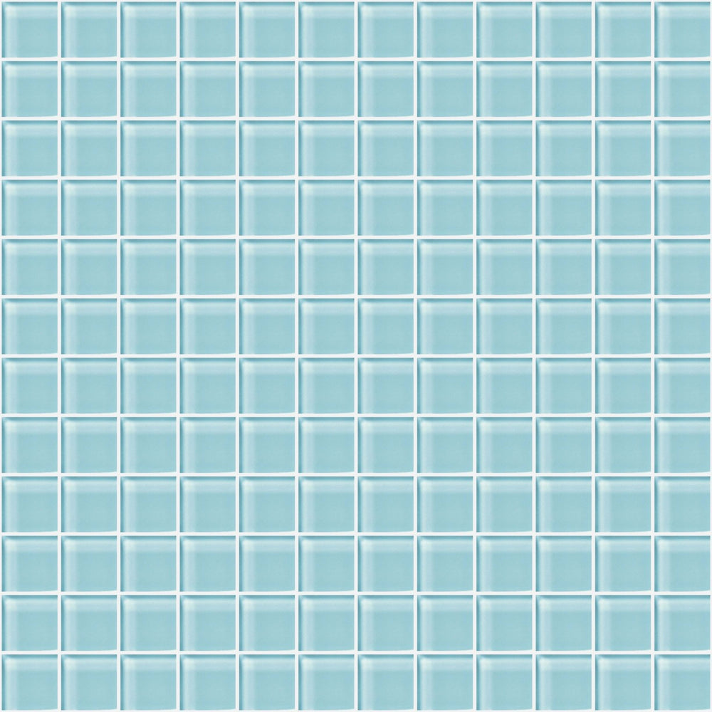 Glass Blox in Clear Sky 1"x1" Glass Tile