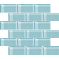 Glass Blox in Clear Sky 2"x4" Glass Tile
